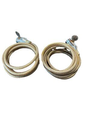 Lot Of 2 ABUS Braided 6 Ft (72”) Lock With Keys-Tested & Working!